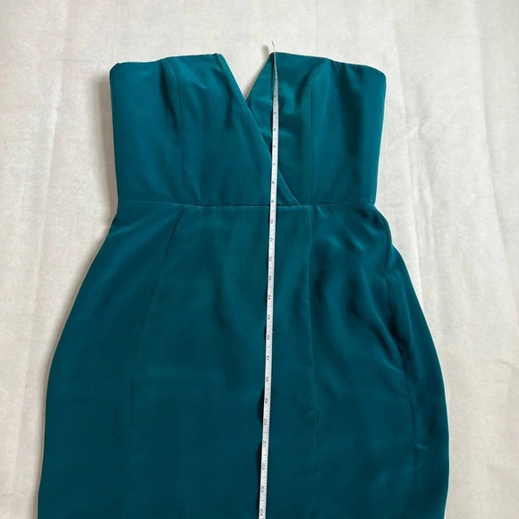 Naven Womens 100% Silk Strapless Sweetheart Mini Sheath Dress Green Size S - Picture 5 of 8